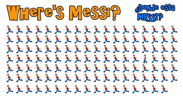 Where's Messi? ¿Donde esta messi?