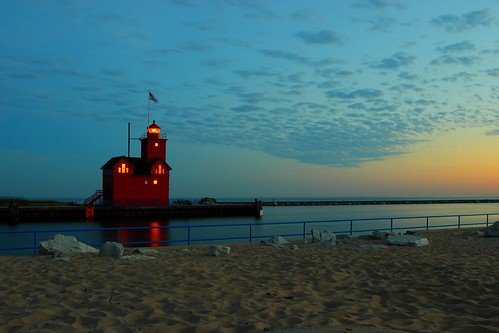 statepark sunset lighthouse holland beach night canon canal michigan gimp lakemichigan hdr bigred hollandstatepark sigmalens exposureblend puremichigan canonrebelt3i