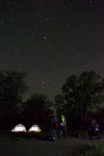 camping night stars tents motorcycles dl650 vstrom