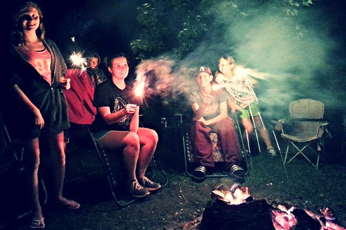 family camping kids freedom july sparklers campfire 5th murica