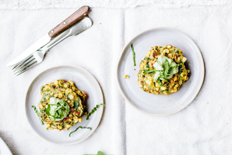 Sweet Corn and Squash Fritters from Vibrant Food