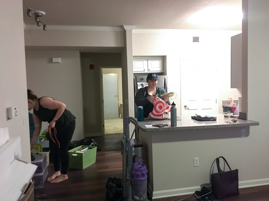 Dani and Danielle unpacking