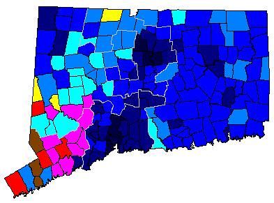 CT 08 House results by town