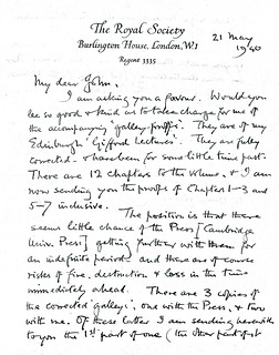 Sherrington to Fulton - 21 May 1940 (Yale 272)