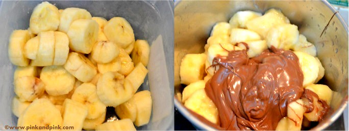 Banana Nutella Ice cream step1