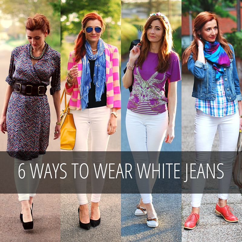 3 Ways to Wear White Jeans