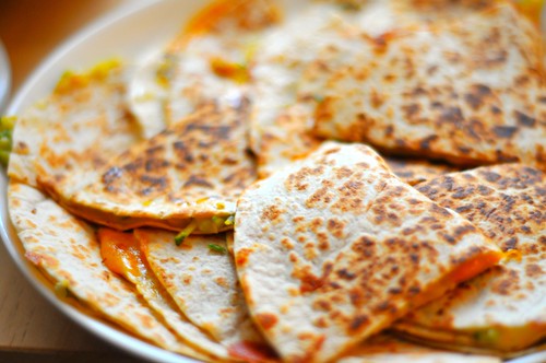 quesadillas with zucchini butter
