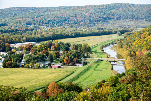 tioga pennsylvania unitedstates us river fall color autumn village