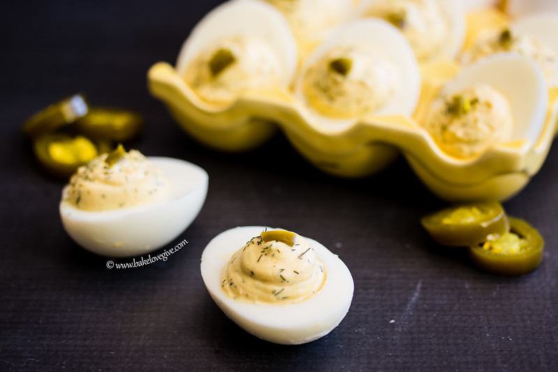 Jalapeno Dill Deviled Eggs
