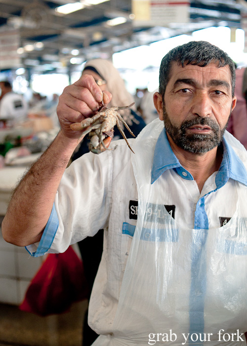 Local crawfish at Dubai Fish Market in Deira