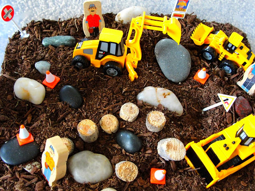 Construction Sensory Bin (Photo from Olives and Pickles)