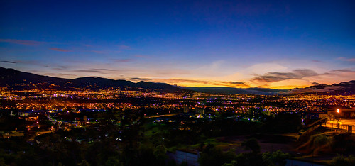 city blue light sky orange sun house mountains home latinamerica nature beauty june yellow clouds america sunrise landscape dawn timelapse costarica exposure balcony horizon sanjose hills valley citylights latin bluehour 3am santaana hdr highdynamicrange cr centralamerica 2014 escazu photomatix deepblues