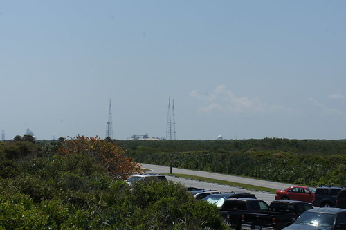View of KSC LC39B from Playalinda Beach Lot 1