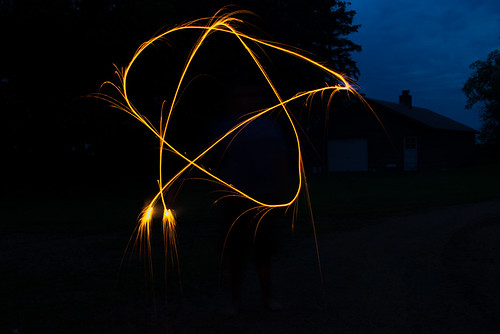 lightpainting sparklers