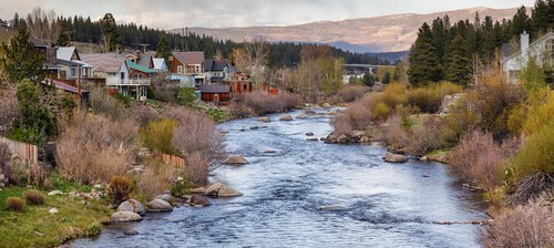 california sunset mountains color river town spring truckee truckeeriver