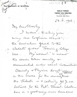 Sherrington to Horsley - 23 November 1912 (WCG 45.7)