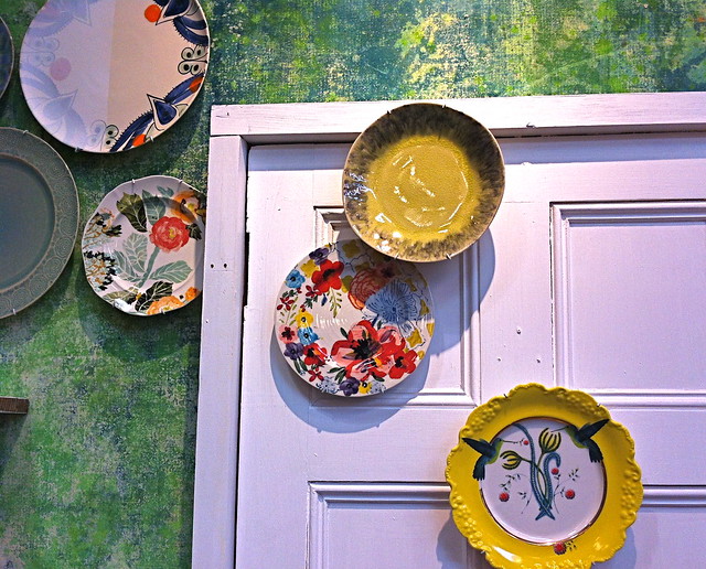 anthropologie plate wall