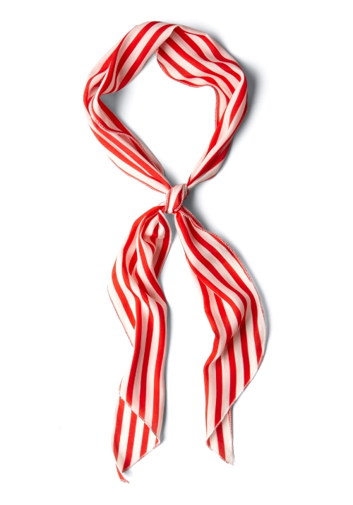 Modcloth Bow to Stern Scarf in Crimson Stripes