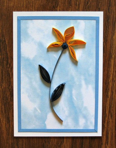 quilled flower card
