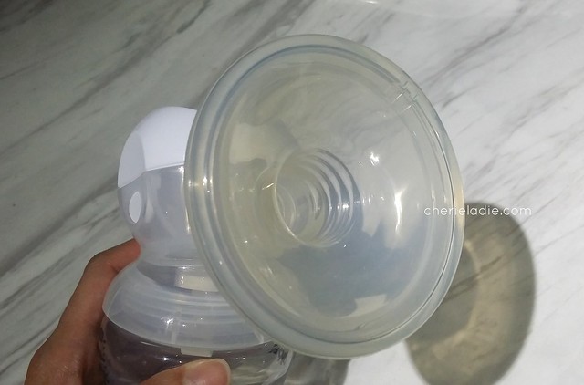 Tommee Tippee Breast Pump funnel comes with a silicone insert 