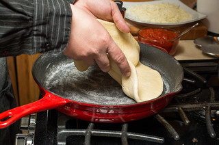 Placing the dough