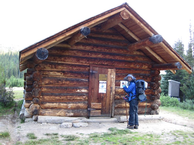 Old Log Cabin on the Skoki Lakes Trail