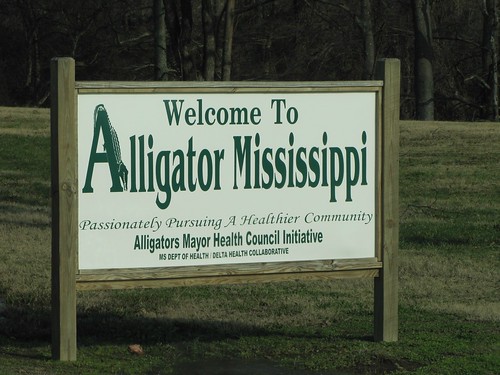 mississippi alligator delta smalltown welcpmesign