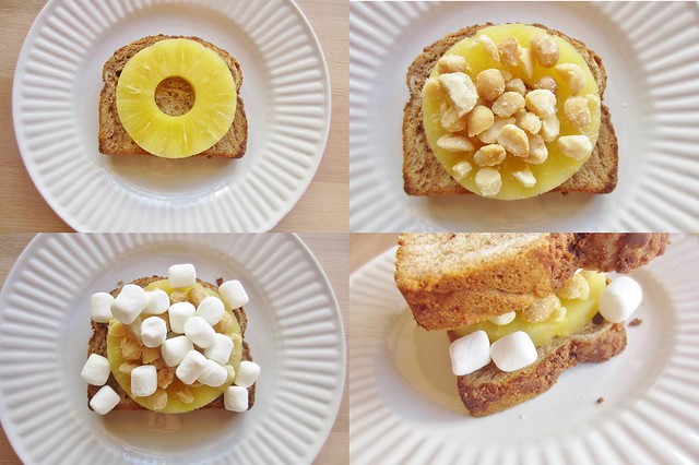 52 sandwiches #36: pineapple & sticky macadamia nuts
