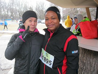 Arlene and Mei before the race.