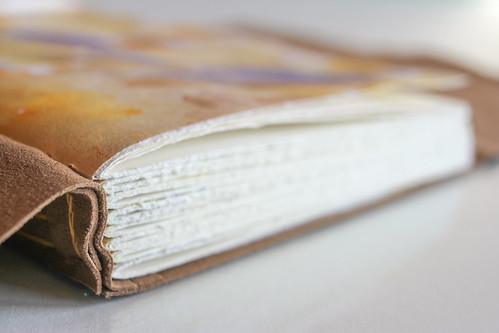 Leather Longstitch Watercolor Journal-26