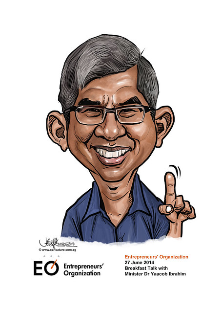 digital caricature for EO Singapore - Dr Yaacob Ibrahim