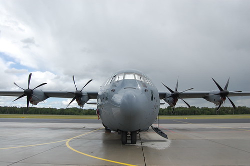 C-130J Hercules landing Lielvarde