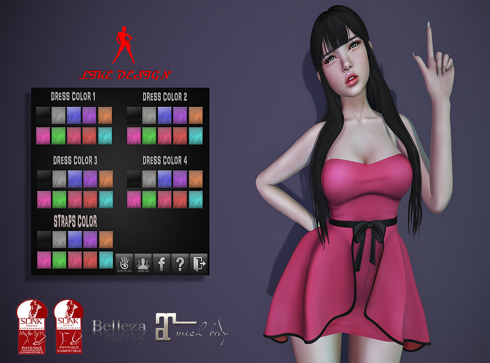 .: LIKE DESIGN :. Naya Dress ( With Color HUD ) - SecondLifeHub.com