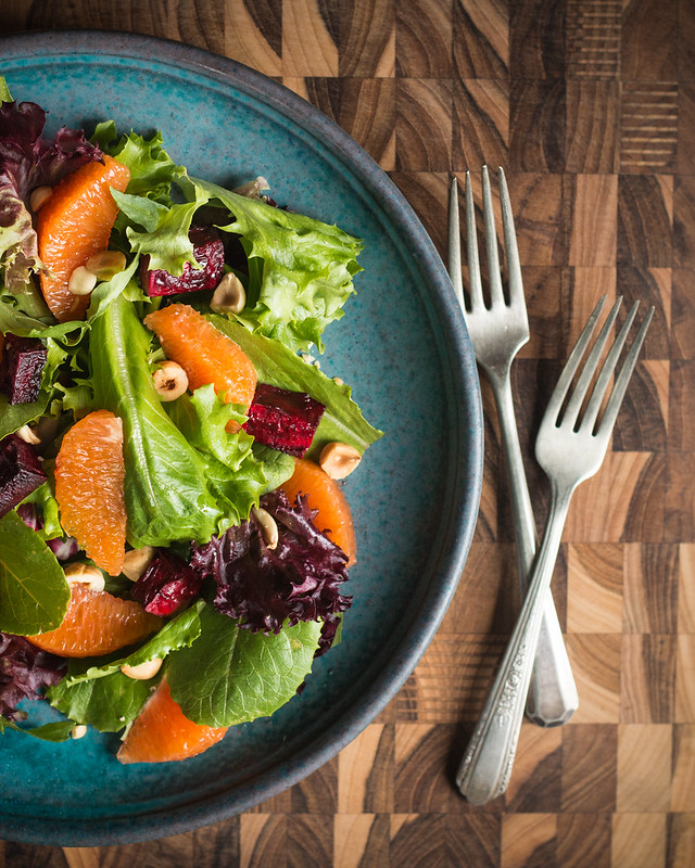 Spring Citrus Salad with Roasted Beets and Hazelnuts