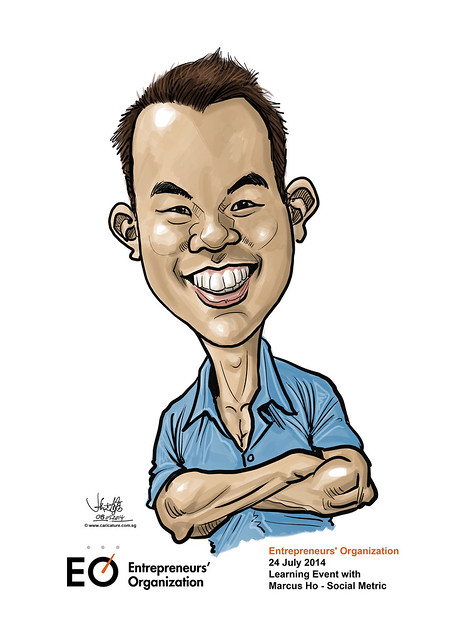 digital caricature for EO Singapore - Marcus Ho
