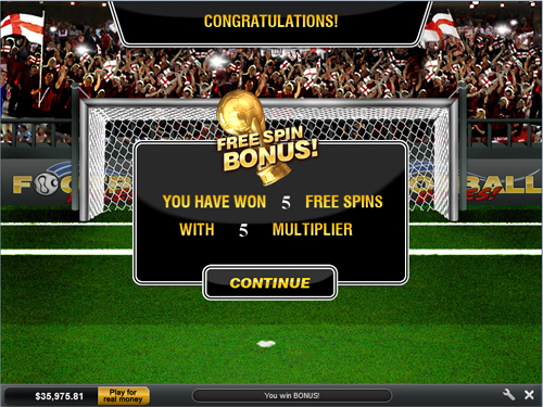 free Football Rules! bonus feature prize