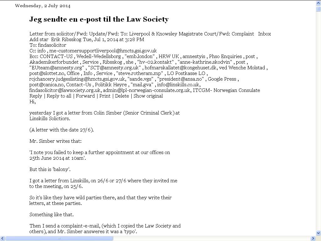 law society klage