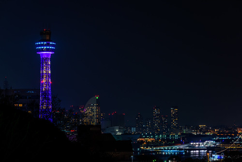 夜 夜景 横浜 港の見える丘公園 port yokohama