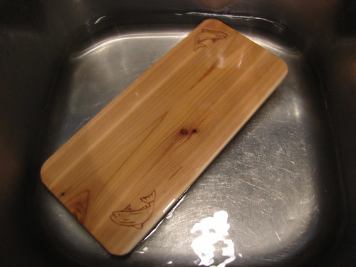 Soaking a Cedar Cooking Plank