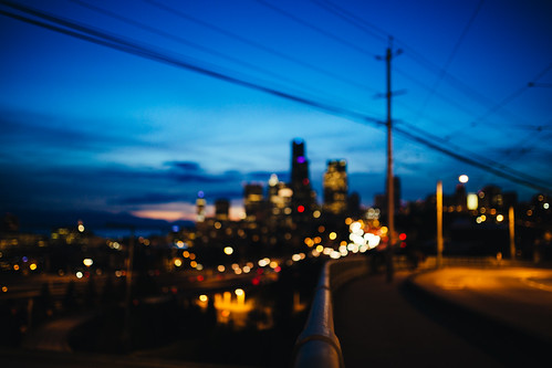 seattle city sky skyline canon lights washington downtown cityscape bokeh wires pacificnorthwest bluehour pnw canoneos5dmarkiii sigma35mmf14dghsmart