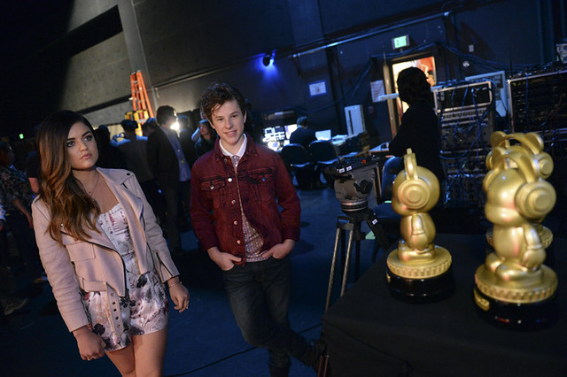 Lucy Hale and Nolan Gould Backstage at Radio Disney Music Awards