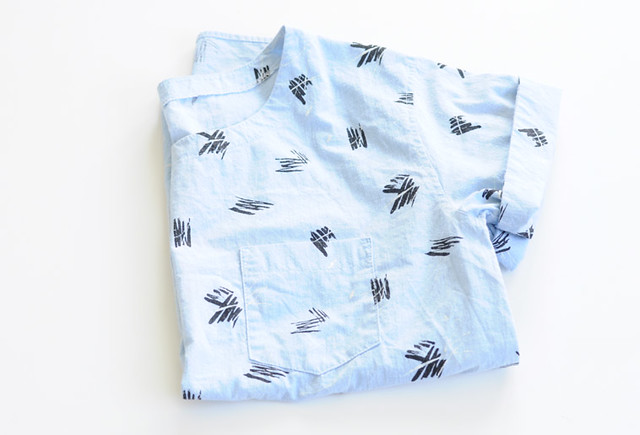 chambray squiggle top