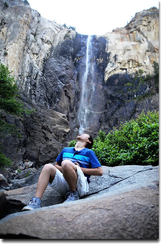 Is Matthew really so thirsty ~at Bridalveil Fall, Yosemite