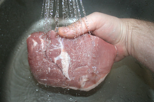29 - Fleisch abwaschen / Wash meat