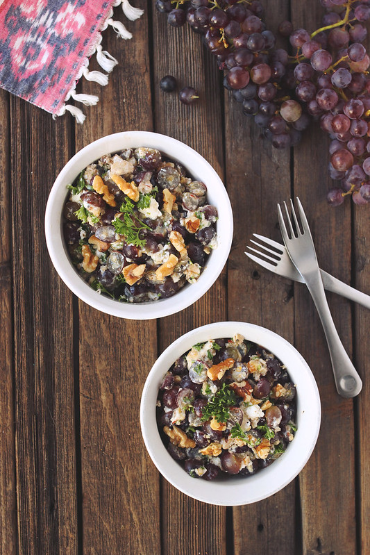 Red Grape and Goat Cheese Salad with Walnuts {gluten-free}