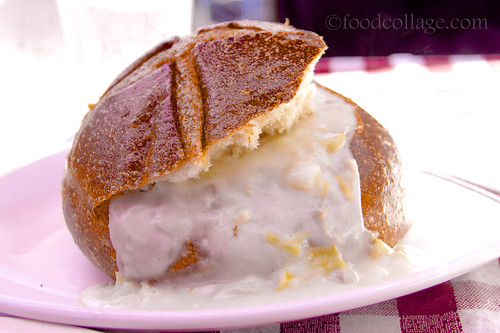 Clam Chowder in a Bread Bowl at Pompei's Grotto (San Francisco)