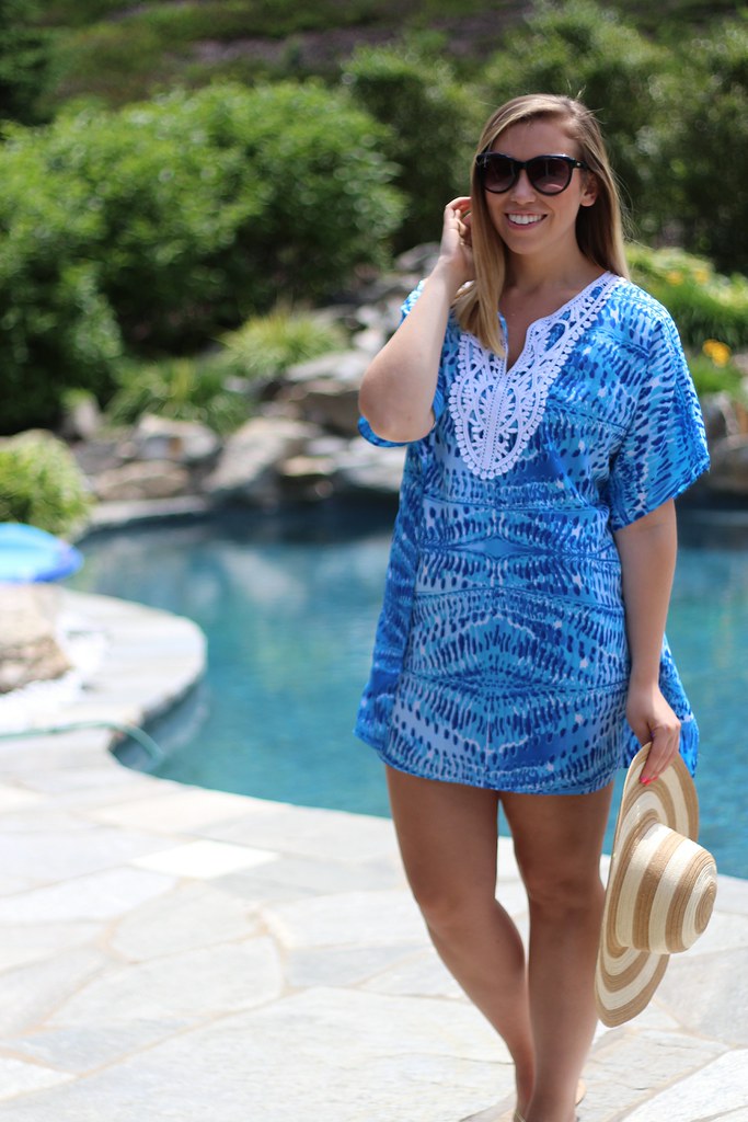 Blue Bathing Suit Coverup - Beachy Keen on #LivingAfterMidnite