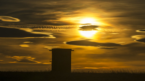 wiltshire salisburyplain sunset observationpost cloudscape clouds orange gold silhouette tamron150600