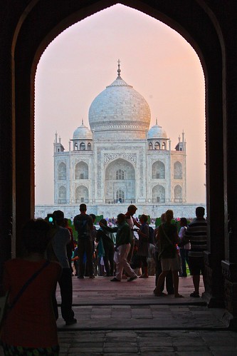 First clear sight of the Taj Mahal this morning