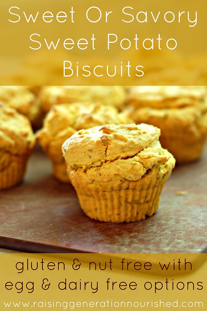 Sweet or Savory Sweet Potato Biscuits :: Gluten & Nut Free with Egg & Dairy Free Options
